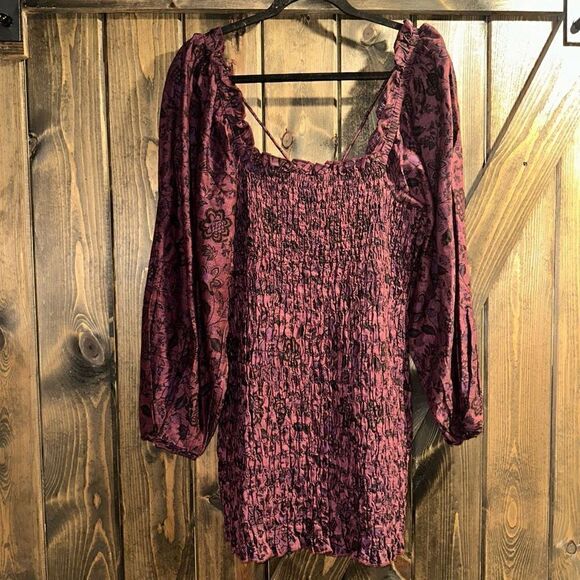 NWOT Free People Smock It To Me Mini Dress - Picture 2 of 5